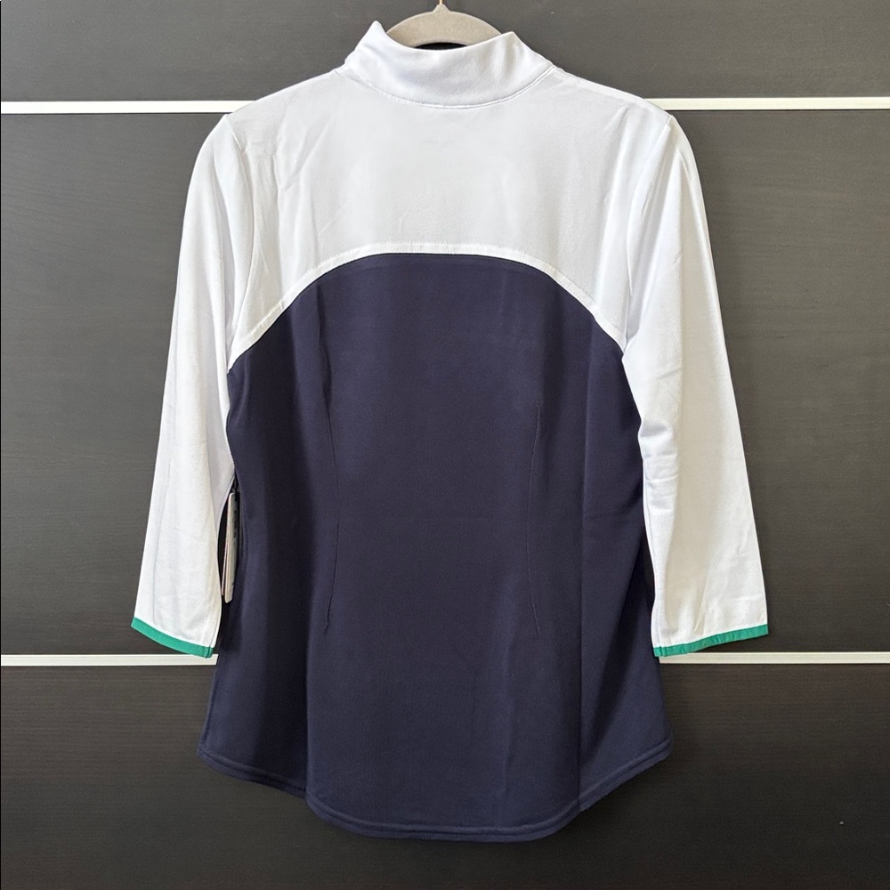 Jofit Women's 3/4 Sleeve Colorblock Mock Golf Top - Picture 7 of 13